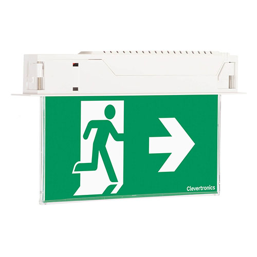 Ultrablade Pro Exit, Recessed Ceiling Mount, LP, Clevertest Plus, All Pictograms, Single or Double Sided